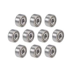 uxcell R2ZZ Deep Groove Ball Bearings 1/8" x 3/8" x 5/32" Double Shielded Chrome Steel P6(ABEC3) 10pcs