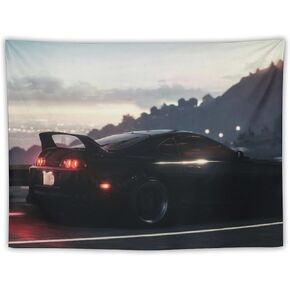 Japanese Sports Car JDM Mk4 Cool Tapestry Wall Hanging Funny Wall Tapestry for Bedroom Living Room Office Classroom Dorm Ceiling Home Wall Decor Art Tapestries 30"x40"