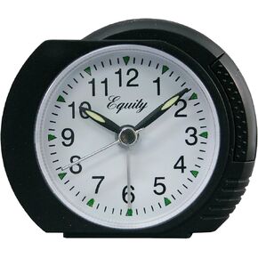 Equity by La Crosse Black Quartz Analog Clock with Ascending Alarm