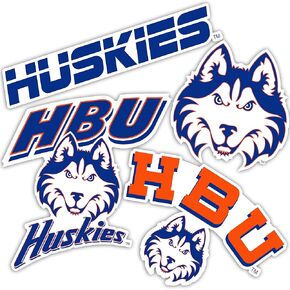 Desert Cactus Houston Baptist University Huskies HBU Stickers Vinyl Decals Laptop Water Bottle Car Scrapbook T2 (Type 2)