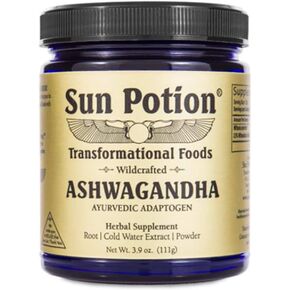 Sun Potion Transformational Foods! Tonic Herbs and Superfoods Wildcrafted Powder Drink! Blends of Medicinal Plants, Adaptogenic Mushrooms, Algae & Superfoods! Choose Your Powder Drink! (ASHWAGANDHA)