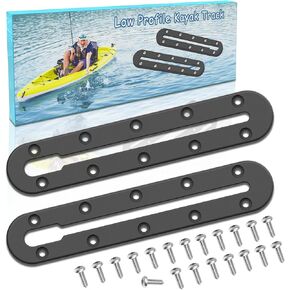 Botepon Kayak Track for Kayak Fishing, Kayak Rail, Kayak Accessories Mount Track, Kayak Gear Track for Fishing Rod Holder, Fish Fider, Cup Holder, Pack of 2