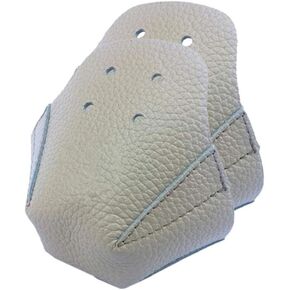 Toe Cap Guards Protectors, 1 Pair Roller Skate Toe Cap Protectors PU Leather Professional Skate Toe Protective Cover with 4 Holes Roller Skate Toe Guards Toe Caps for Roller Skate, Light grey