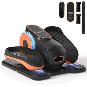 Under Desk Elliptical Machine,Leg Rehabilitation Exerciser for Seniors,Quiet & Portable Electric Seated Elliptical with Remote Control,12 Adjustable Speeds, Elliptical Trainer for Home