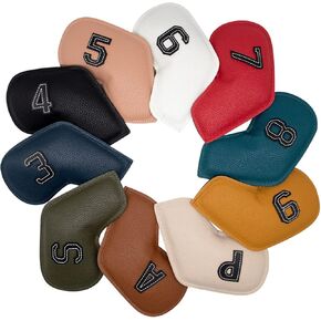 SHABIER 10Pcs/Set Number Golf Iron Cover Headcover Colorful Golf Iron Head Covers (3-9 APS)