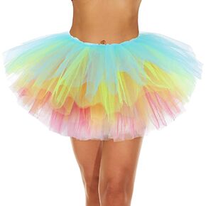 Tutu for Women Adults Tulle Skirts for Women Classic 5 Layered Ballet Skirt for Girls Halloween Vintage Tutu Skirts