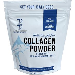 Fish Collagen (Tilapia), 1lb Bag, 37 Servings, 12g of Protien Per Serving, Gluten Free, Keto and Paleo Friendly, 0 Sugar, Non-Irradiated