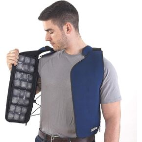 FlexiFreeze Ice Vest - Personal Cooling Cold Vest for Heat Relief, Navy