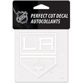 NHL LA Kings Logo 4" x 4" inch Outdoor White Decal