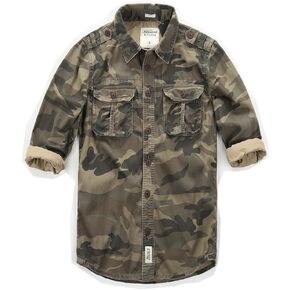 Admitted &Feeling Camo BDU Shirt Tactical for Men,Military Shirts for Men Tactical Cargo Fishing Hiking Work TDU