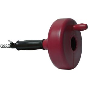 Plumb Craft 7750125 25' Manual Canister Drain Pipe Auger, Black