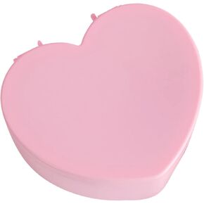 SHOWERORO Heart-Shaped Jewelry Organizer with Mirror - Earring - Ring and Necklace Storage Case - Small Plastic Trinket Holder for Little Girls - Perfect Keepsake Box or Wedding Ceremony Ring