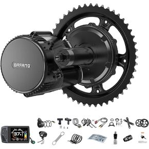 BAFANG BBS02 48V 750W Mid Drive Kits Mid Motor Ebike Conversion Kits with Chainring Wheel and LCD Display(No Battery)