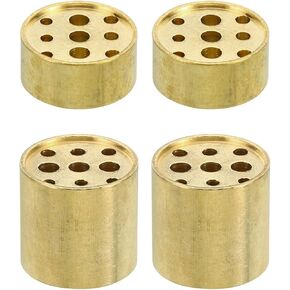 PATIKIL Incense Holder, 4 Pack Brass Incense Cone Burner Stick Holder with 9 Holes Incense Stand Base for Yoga Spa Room Home Office, 2 Size