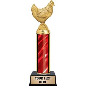 10.5" Chicken Contest Trophies, Chicken Wing Trophy Award with Custom Engraving Prime