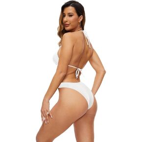 Bellecarrie Two Piece Sexy Swimsuit for Women String Triangle Bikini Top High Cut Cheeky Bikini Sets for Women