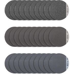 BOOWAN NICOLE Wet & Dry Hand Sanding Block for Jesmonite Concrete Terrazzo, 2.9'' Round Hook and Loop Hand Sander with 100/400/1000 Grit Sandpapers - Cement Plaster Wood Polishing (A0166)