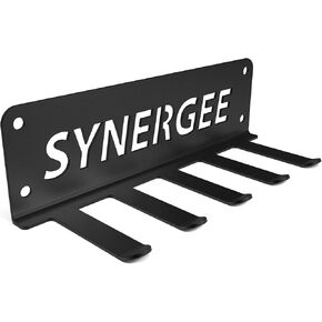 Synergee Accessory Rack for Resistance Bands, Mini Bands, Collars, Weight Belts - Wall Mounted - 5 Pegs to Organize Strength & Conditioning Equipment