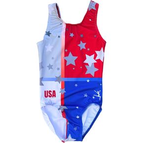 USA Gymnastics Leotard, Red, White & Blue with Stars