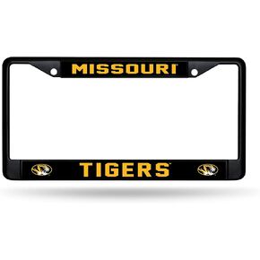 Rico Industries NCAA Missouri Tigers Black Chrome Frame 12" x 6"