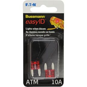 Bussmann BP/ATM-10ID easyID Illuminating Blade Fuse, (Pack of 2)