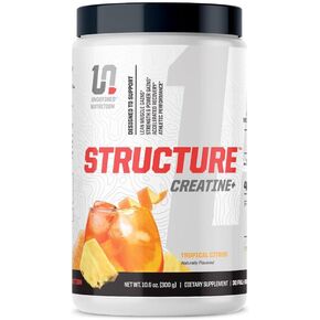 Undefined Nutrition Structure Creatine+ by Brian Shaw (30 Servings) –Micronized Creatine Monohydrate + Magnesium Creatine Chelate & HMB and PEAK ATP-Strength, Power, Recovery (10.6oz, Tropical Citrus)