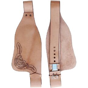 Horse Western Adult Tooled Leather Replacement Saddle Fenders 5229