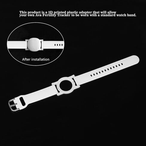 حزام بديل متوافق مع حزام ساعة السيليكون Ava Fertility Tracker 2.0,18 مم مع محول Ava البديل in Kuwait