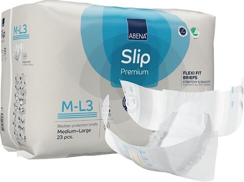 ملابس داخلية سهلة الارتداء من Abena Slip Flexi-Fit Premium، المستوى 3، (متوسط ​​إلى كبير جدًا)، متوسط/كبير، 92 قطعة in Kuwait