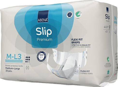 ملابس داخلية سهلة الارتداء من Abena Slip Flexi-Fit Premium، المستوى 3، (متوسط ​​إلى كبير جدًا)، متوسط/كبير، 92 قطعة in Kuwait