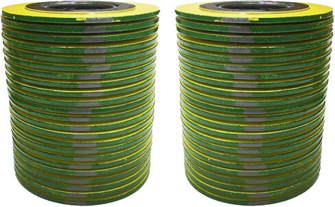 حشية جرح حلزونية من الفولاذ المقاوم للصدأ 9000IR1500316GR150X48 316L مع حلقة داخلية 316SS وحشو جرافيت مرن لأنبوب 1-1/2 بوصة، فئة 150#، شريط أخضر مع خطوط رمادية (عبوة من 48 قطعة) in Saudi Arabia