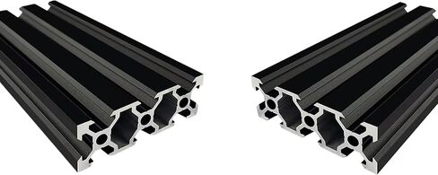 2060 Aluminum Extrusion 39.37 inch / 1000mm Length V Slot Black 2 Pack, Extruded Aluminum 20mm x 60mm 20 Series V Type Profiles Anodized European Standard Linear Rail Frame 2Pcs in Saudi Arabia