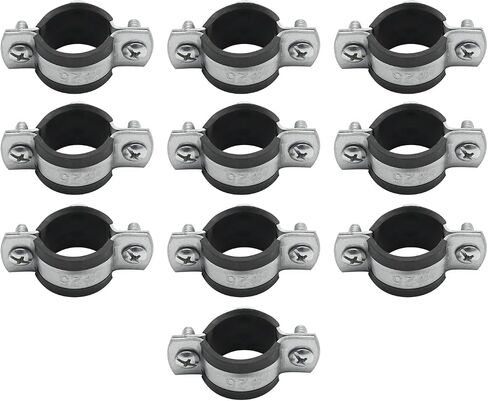 VIKKSAER 10Pcs Adjustable Pipe Bracket Clamp, Pipe Clamp Split Ring Hanger, Heavy Duty Pipe Bracket Clamp Wall Ceiling Mount Pipe Support with M8 Nuts (1inch / 25mm) in Saudi Arabia
