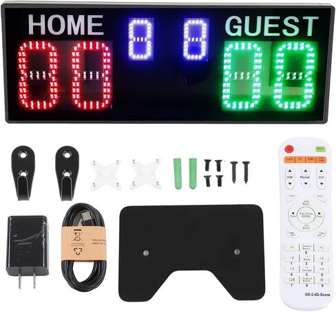 لوحة نتائج رقمية، شاشة عرض LED مكونة من 6 أرقام مع جهاز تحكم عن بعد، لوحة نتائج إلكترونية تثبت على الحائط على الطاولة لكرة الطائرة وكرة السلة وكرة القدم وتنس الطاولة والمباريات الداخلية والخارجية in Kuwait