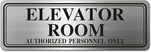Metal Stainless Steel Authorized Personnel Only Sign，9x3in (Electrical Room) in Kuwait