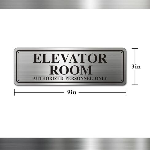 Metal Stainless Steel Authorized Personnel Only Sign，9x3in (Electrical Room) in Kuwait