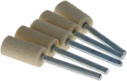 Utoolmart 12mm Wool Felt Mounted Points Cylindrical Polishing Bits Burrs Buffing Wheels Grinding Head with 1/8" Shank 15 Pcs in Saudi Arabia
