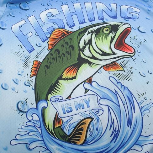 Fishing Shirts for Men,Long Sleeve Fish T-Shirt Sun Protection Outdoor Clothing Tee Funny Gift Breathable Tops S-3XL in Saudi Arabia