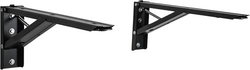 Latitude 59 Hardwood 4 ft. L x 20 in. D x 1.25 in. T Butcher Block Folding Countertop in Clear UV Finish Black Brackets in Saudi Arabia