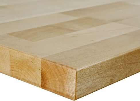 Latitude 59 Hardwood 4 ft. L x 20 in. D x 1.25 in. T Butcher Block Folding Countertop in Clear UV Finish Black Brackets in Saudi Arabia