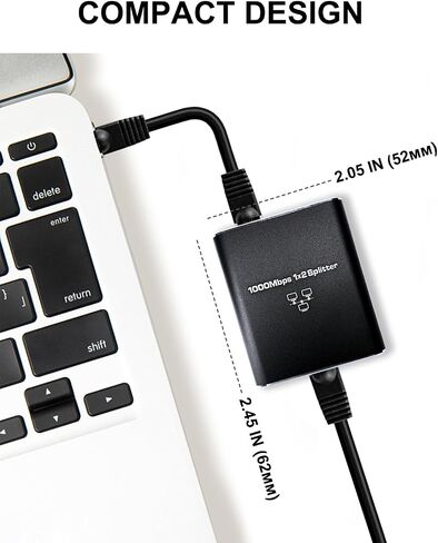 موزع إيثرنت 1 إلى 2 عالي السرعة 1000 ميجابت في الثانية، موزع FUNZING Gigabit RJ45 مع كابل طاقة USB، موزع شبكة LAN 1x2 لـ Cat5/5e/6/7/8، جهازين للشبكات في وقت واحد in Saudi Arabia