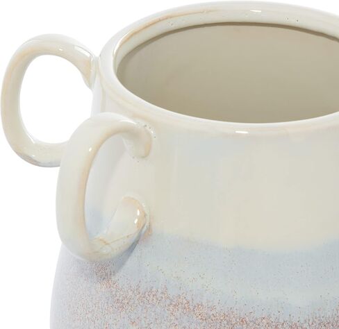 The Novogratz Ceramic Vase with Handles, Set of 2 12", 8"H, White in Saudi Arabia