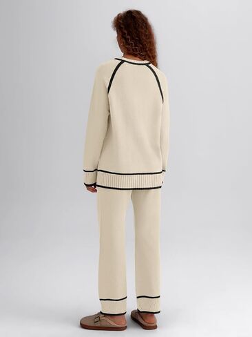 LILLUSORY 2 Piece Knit Lounge Set Womens Matching Sweater Set in Kuwait