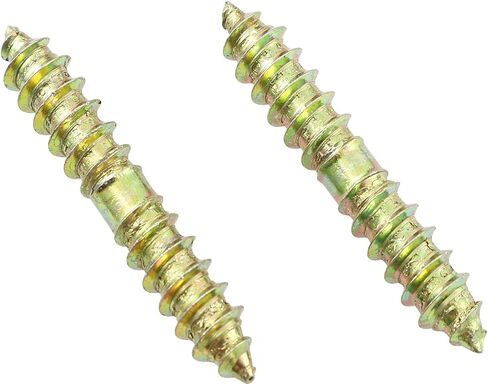 Dowel Screw RLECS 20pcs Double Ended Dowel Screws M6x40mm DIY Wood Woodworking Furniture Self-Tapping Screws in Saudi Arabia