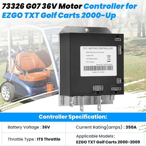 73326 G07 350A 36V PDS Shunt Controller ITS Throttle، يناسب عربات الجولف EZ-GO TXT سنة 2000 - 2009، يستبدل 73326G02 73326-G07 73326G04 73326G05 73326G06 73326G08 in Kuwait
