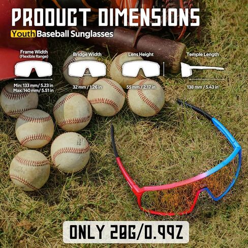Baseball Sunglasses for Youth Adult Polarized Cycling Glasses TR90 Frame UV400 Sports Sunglasses for Baseball Cycling in Saudi Arabia