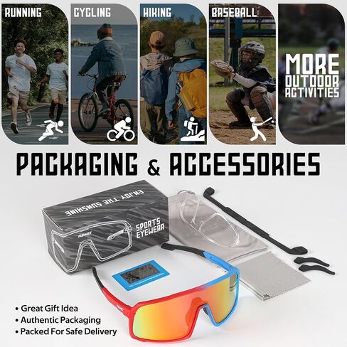 Baseball Sunglasses for Youth Adult Polarized Cycling Glasses TR90 Frame UV400 Sports Sunglasses for Baseball Cycling in Saudi Arabia