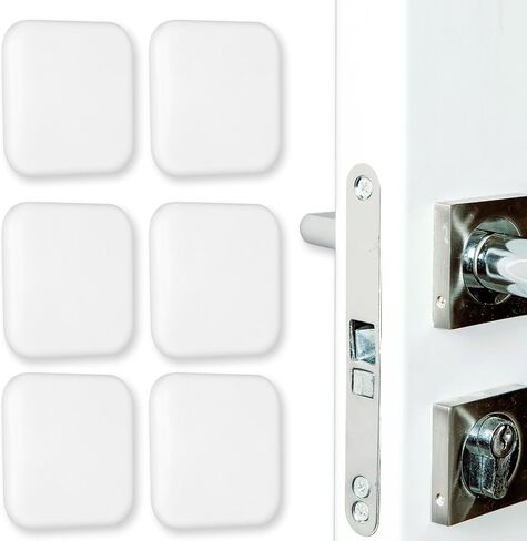 6Pcs Door Stoppers Wall Protector, Buffer Guard Doorknob Door Handle Bumper, Silicone Door Knob Guard Wall Shield, Self-Adhesive Door Handle Bumper Silencer for Home, Office, School in Saudi Arabia