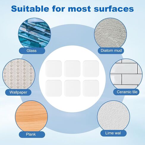 6Pcs Door Stoppers Wall Protector, Buffer Guard Doorknob Door Handle Bumper, Silicone Door Knob Guard Wall Shield, Self-Adhesive Door Handle Bumper Silencer for Home, Office, School in Saudi Arabia