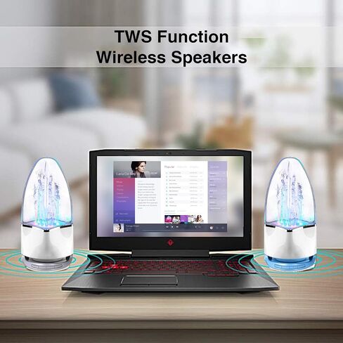 Water Dancing Speaker, Bluetooth Wireless Speaker, TWS Function Speakers, Portable Wireless Speaker, Perfect for a Christmas Party, Easter, Bt 5.3, Leisure and Relaxation in Saudi Arabia